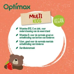 Optimax Kids Multivitaminen Aardbei -Zelfzorg Artikelen 1008181 2