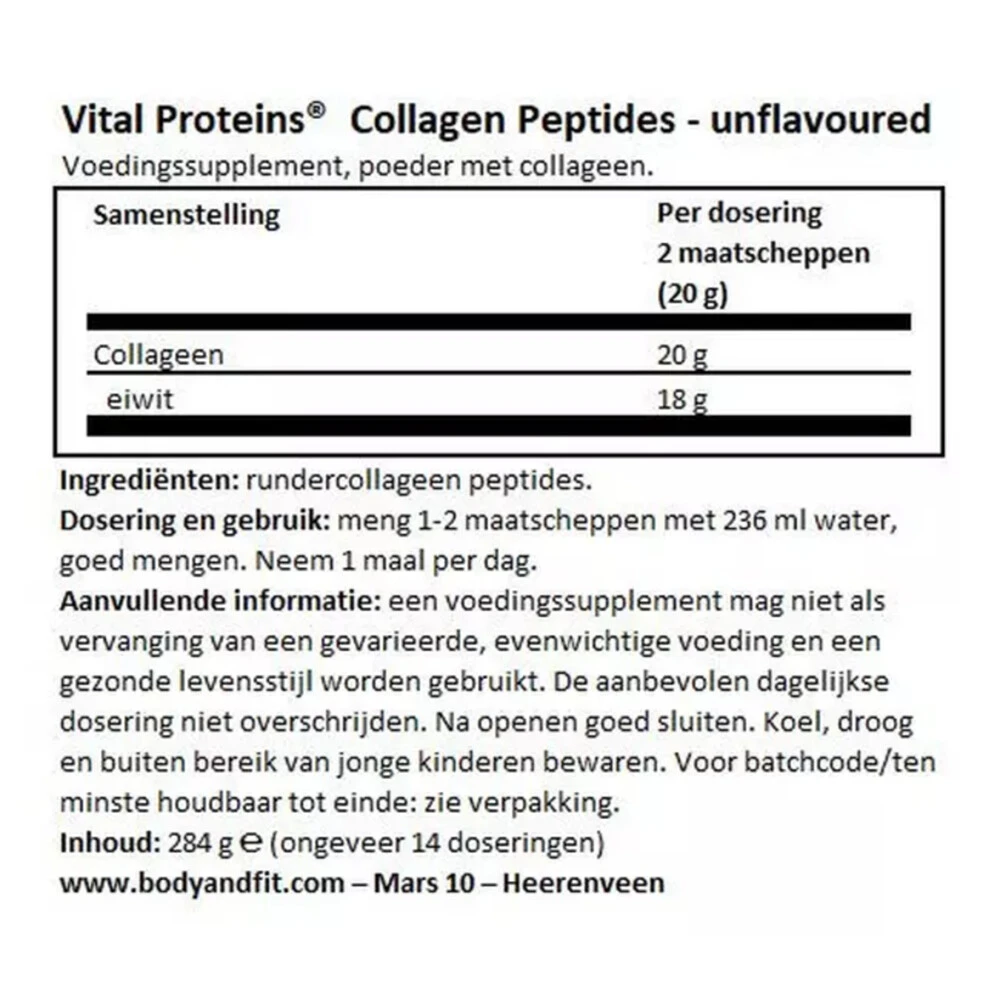 3x Vital Proteins Collageen Peptiden 6 3x Vital Proteins Collageen Peptiden - Afbeelding 4
