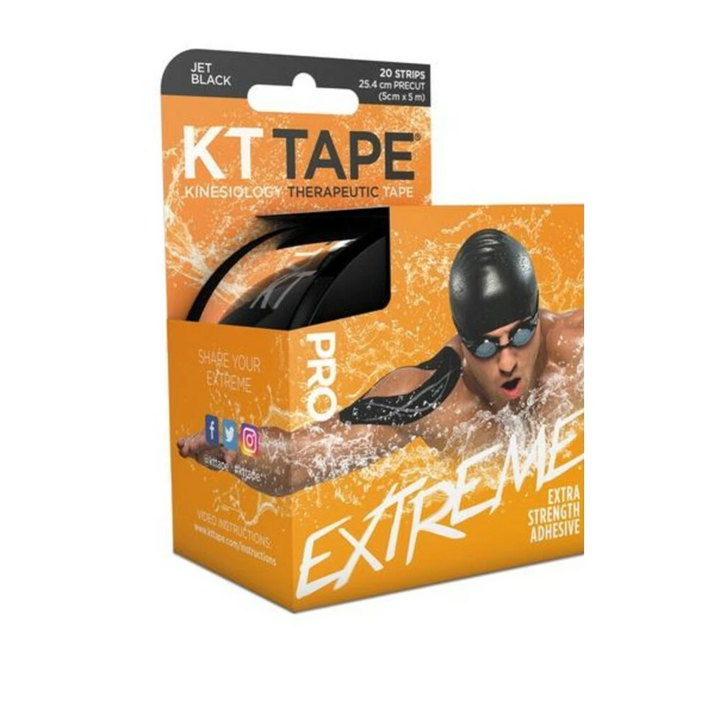 KT Tape Pro Extreme Strips Zwart 3 KT Tape Pro Extreme Strips Zwart