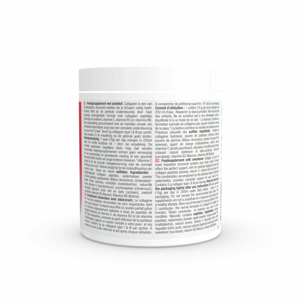Purasana Collageen Watermeloen Huid, Haar En Nagels 4 Purasana Collageen Watermeloen Huid, Haar En Nagels - Afbeelding 2
