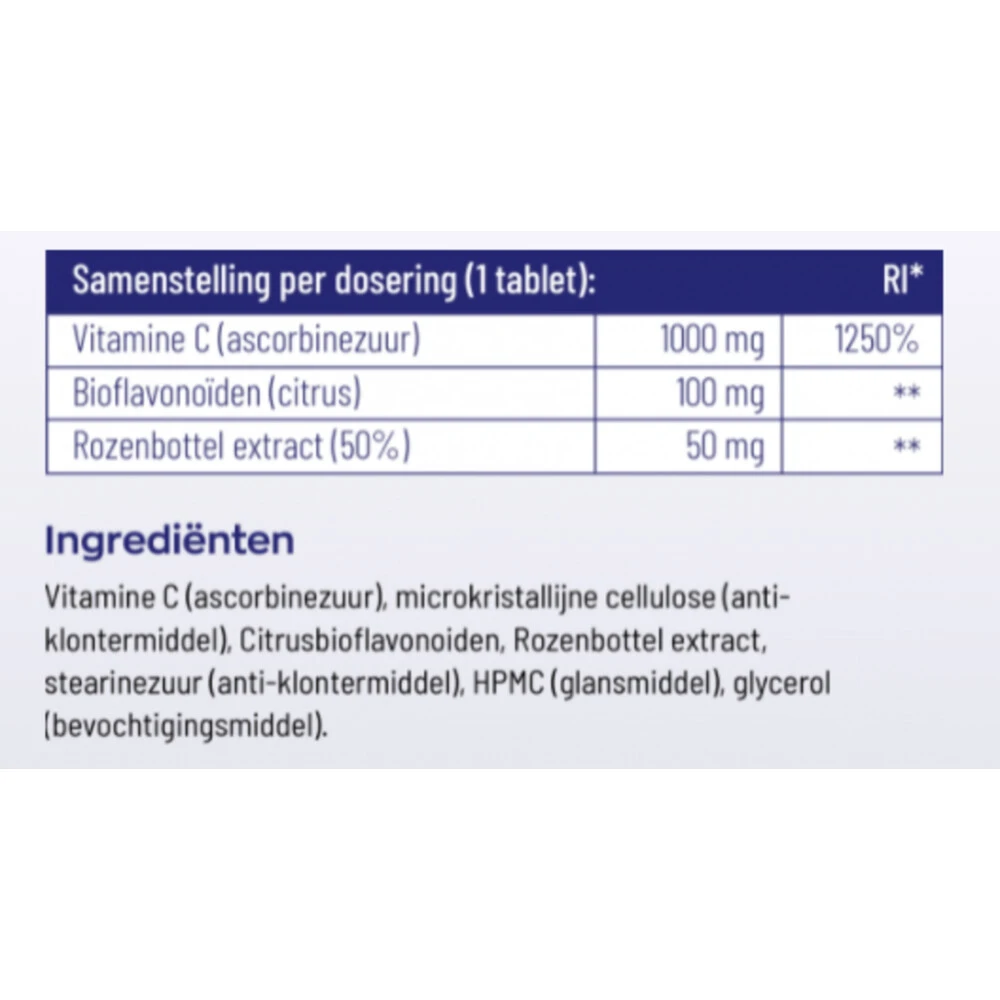 Vitakruid Vitamine C 1000 Mg 4 Vitakruid Vitamine C 1000 Mg - Afbeelding 2