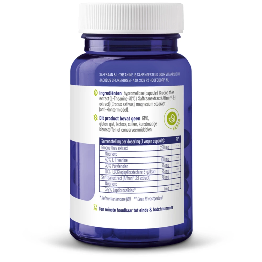 Vitakruid Saffraan & L-Theanine 5 Vitakruid Saffraan & L-Theanine - Afbeelding 3