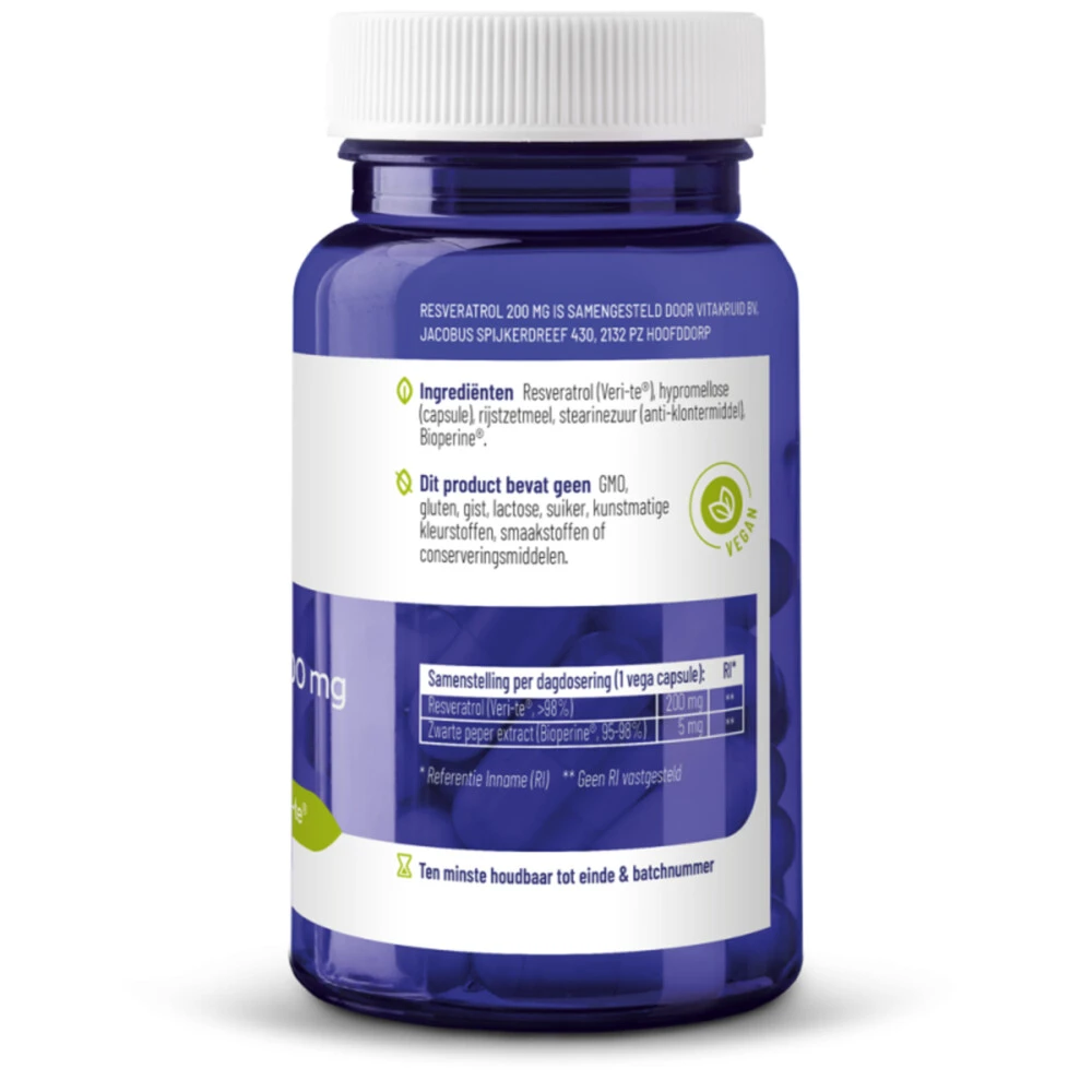 Vitakruid Resveratrol 200 Mg 5 Vitakruid Resveratrol 200 Mg - Afbeelding 3