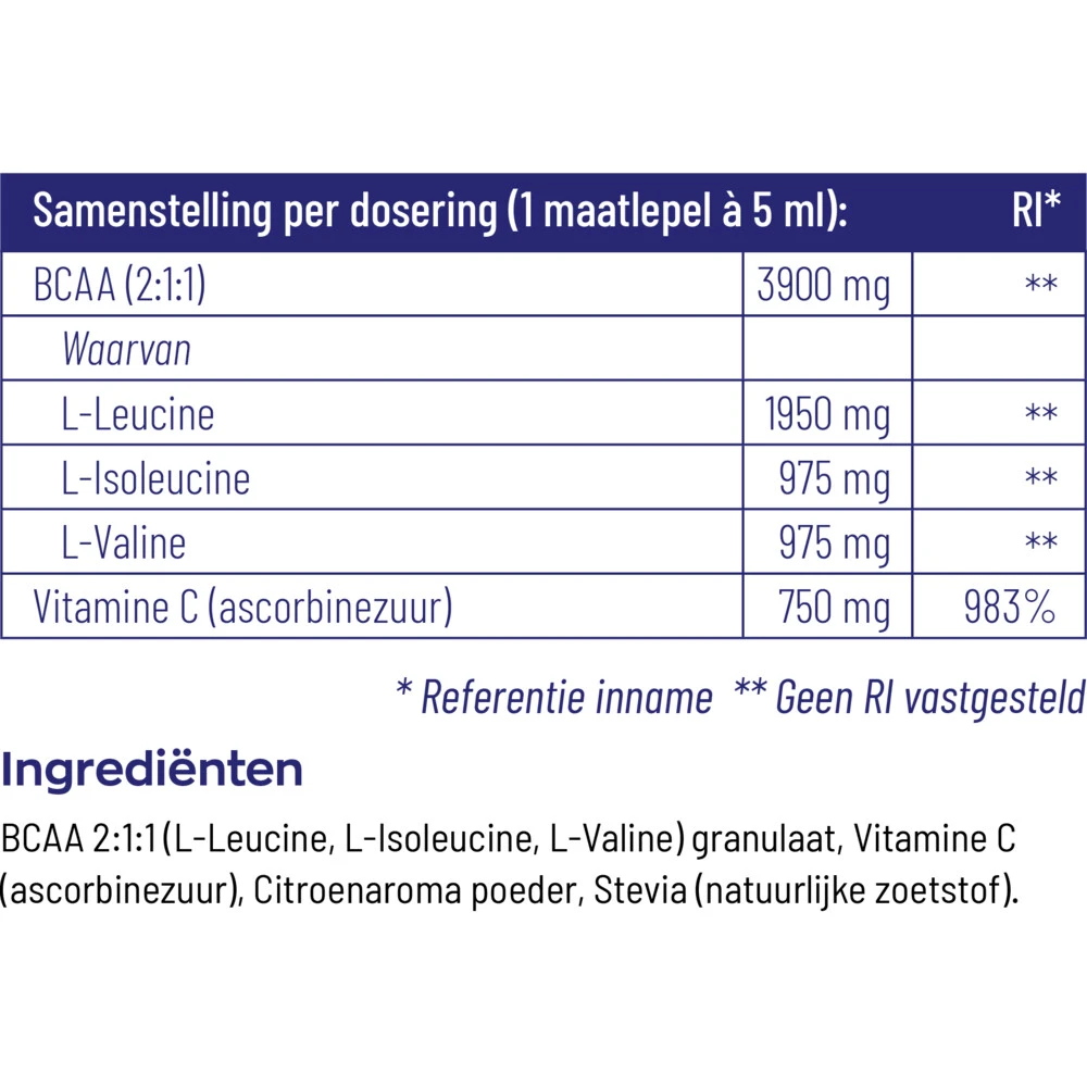 Vitakruid BCAA Poeder 6 Vitakruid BCAA Poeder - Afbeelding 4