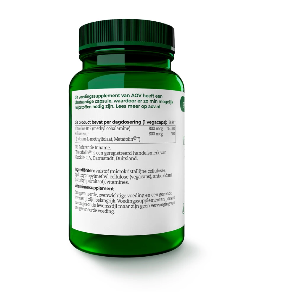 AOV 250 Vitamine B12 & Foliumzuur (800 Mcg) 5 AOV 250 Vitamine B12 & Foliumzuur (800 Mcg) - Afbeelding 3