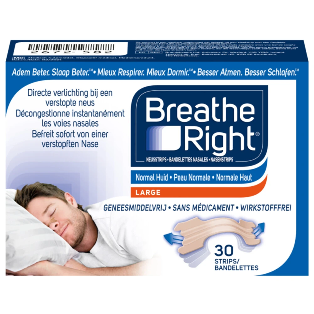 2x Breathe Right Neusstrips Normale Huid 3 2x Breathe Right Neusstrips Normale Huid
