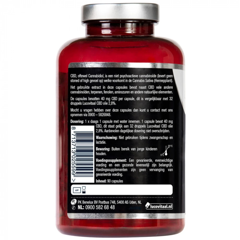 Lucovitaal CBD Cannabidiol 40mg Maxi Pot 5 Lucovitaal CBD Cannabidiol 40mg Maxi Pot - Afbeelding 3