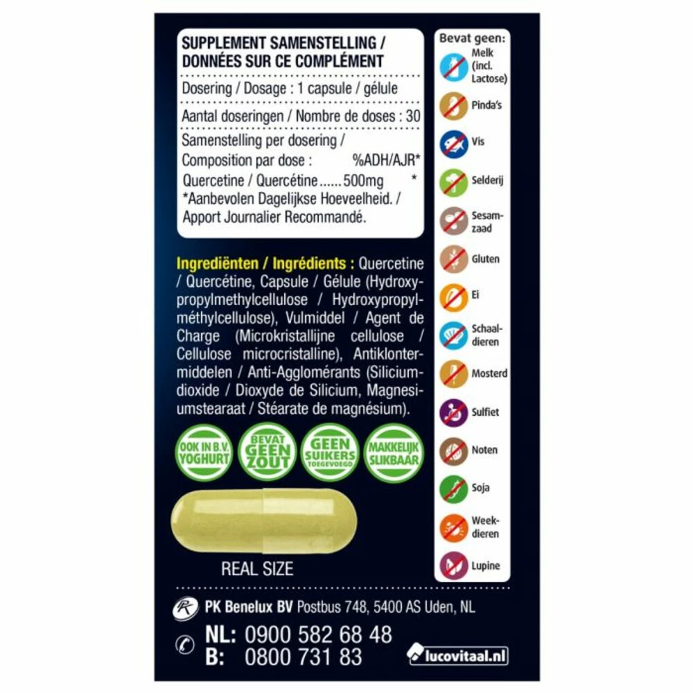 3x Lucovitaal Quercetine 500mg 4 3x Lucovitaal Quercetine 500mg - Afbeelding 2