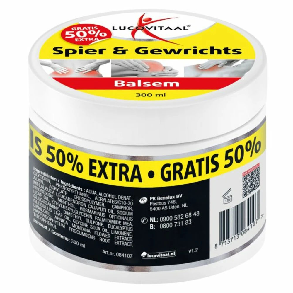 3x Lucovitaal Spier & Gewrichtsbalsem 50% Extra 4 3x Lucovitaal Spier & Gewrichtsbalsem 50% Extra - Afbeelding 2