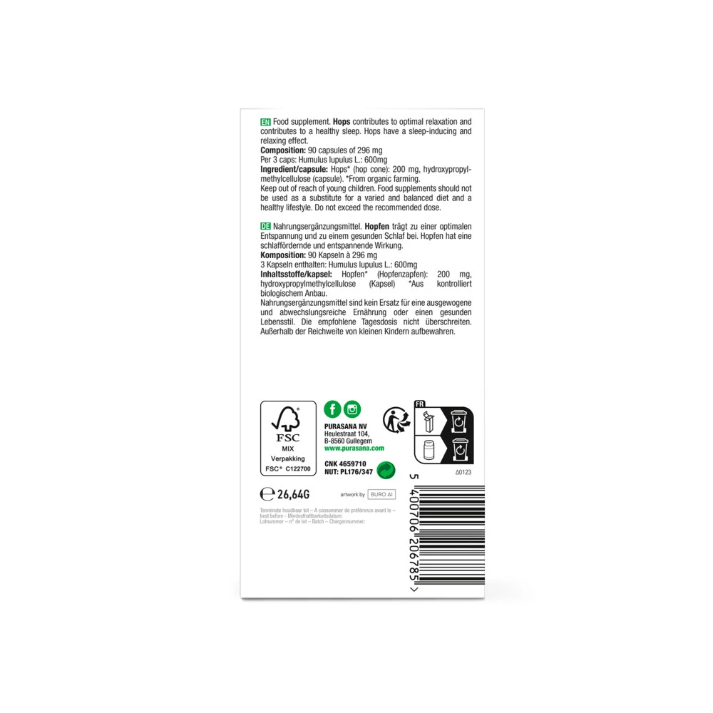 2x Purasana Hop 200 Mg 5 2x Purasana Hop 200 Mg - Afbeelding 3