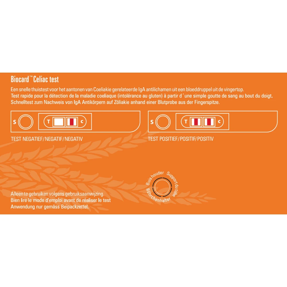 Biocard Coeliakie Gluten Overgevoeligheid Test 4 Biocard Coeliakie Gluten Overgevoeligheid Test - Afbeelding 2