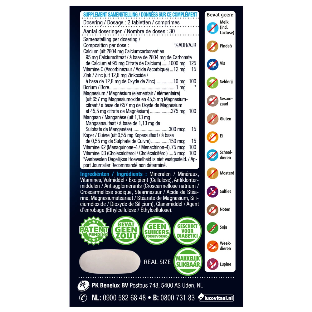 Lucovitaal Calcium, Magnesium En Botten 6 Lucovitaal Calcium, Magnesium En Botten - Afbeelding 4