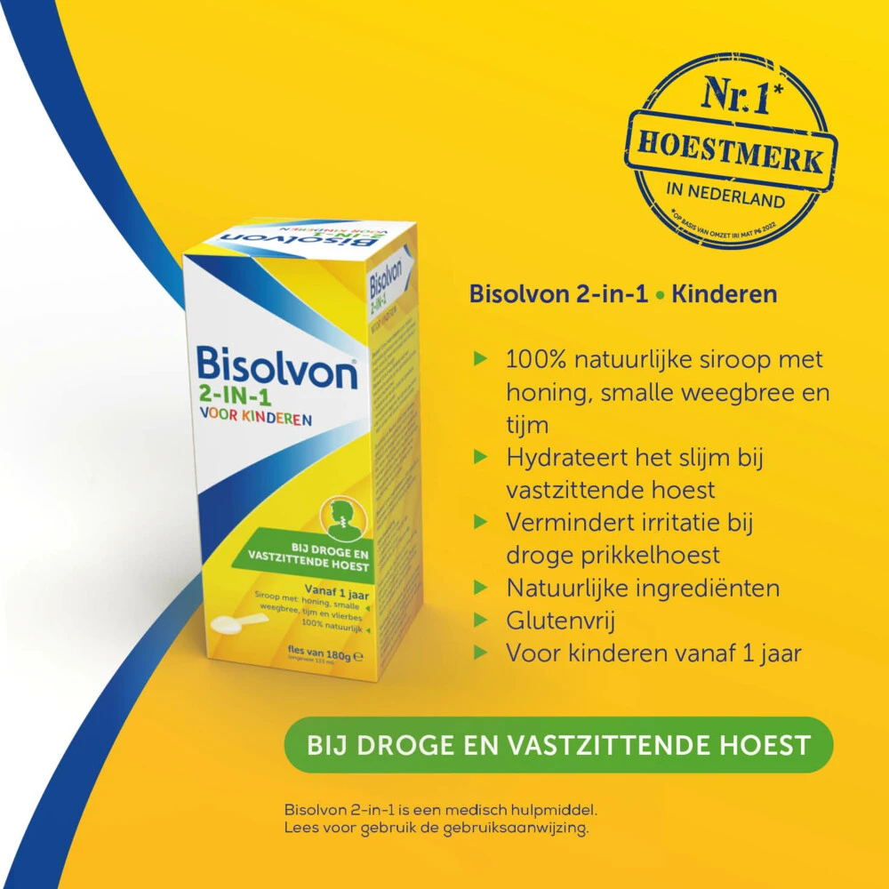 Bisolvon Hoestsiroop 2-in-1 Kind 4 Bisolvon Hoestsiroop 2-in-1 Kind - Afbeelding 2
