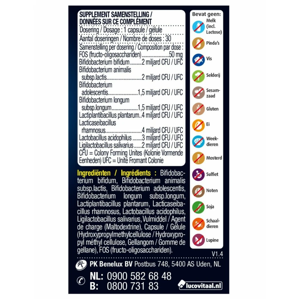 3x Lucovitaal Pre & Probiotica 5 3x Lucovitaal Pre & Probiotica - Afbeelding 3